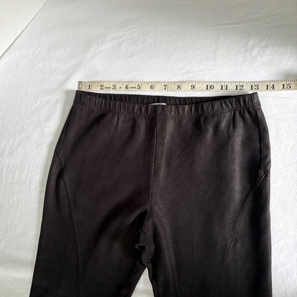 Splendid Women’s Black Patchwork Speckled Cracked Coated Leggings - Size M. - Picture 9 of 11